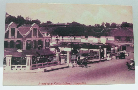 Market At Orchard Road Singapore Vintage Singapore Postcard Reprint (AC130)