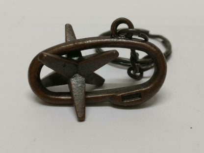 LP888 Rare Vintage Star Shape Bronze Unique Souvenir Keychain Keyring F/S (B718)
