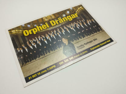 LUCKYPIGEON888 Orphei Drangar In Concert Choir 2010 Singapore Postcard (E0062)