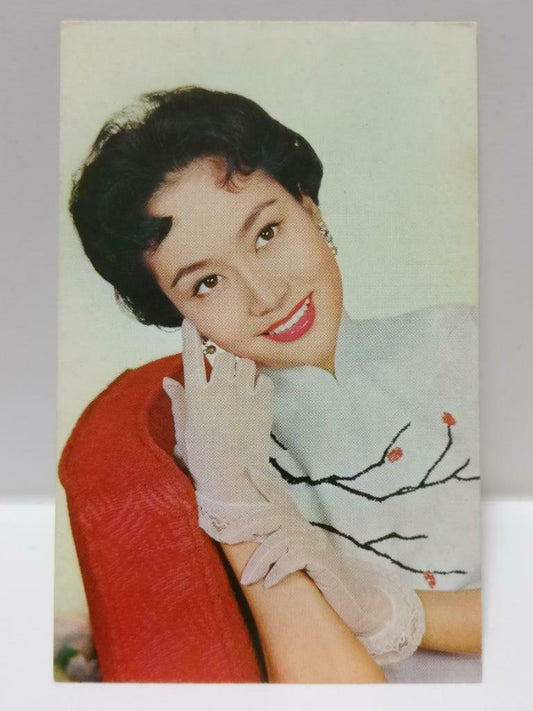 Vintage Hong Kong China Chinese Actress Cheongsam Photo Card F/S (P170)