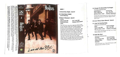 The Beatles Live At The BBC Rare HMV India Calcutta English Cassette x2 CT876