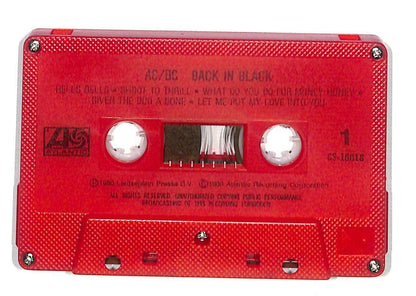 Rare AC/DC Back In Black Hells Bells 1980 Atlantic English Red Cassette CT882