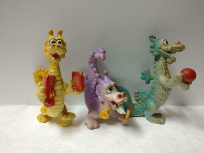 Singapore McDonalds Dragons Chinese New Year Figure Toys x3 Lot F/S FTY012 *15