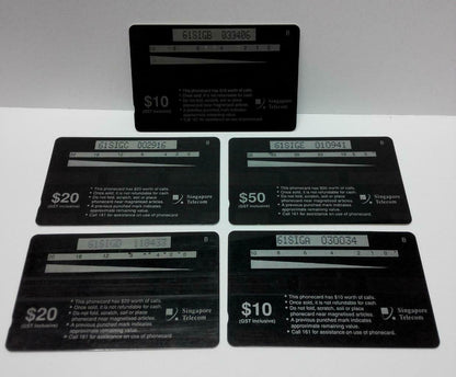 Used Vintage Singapore Phone Cards x Art Festival Stage Dance Performance (A409)