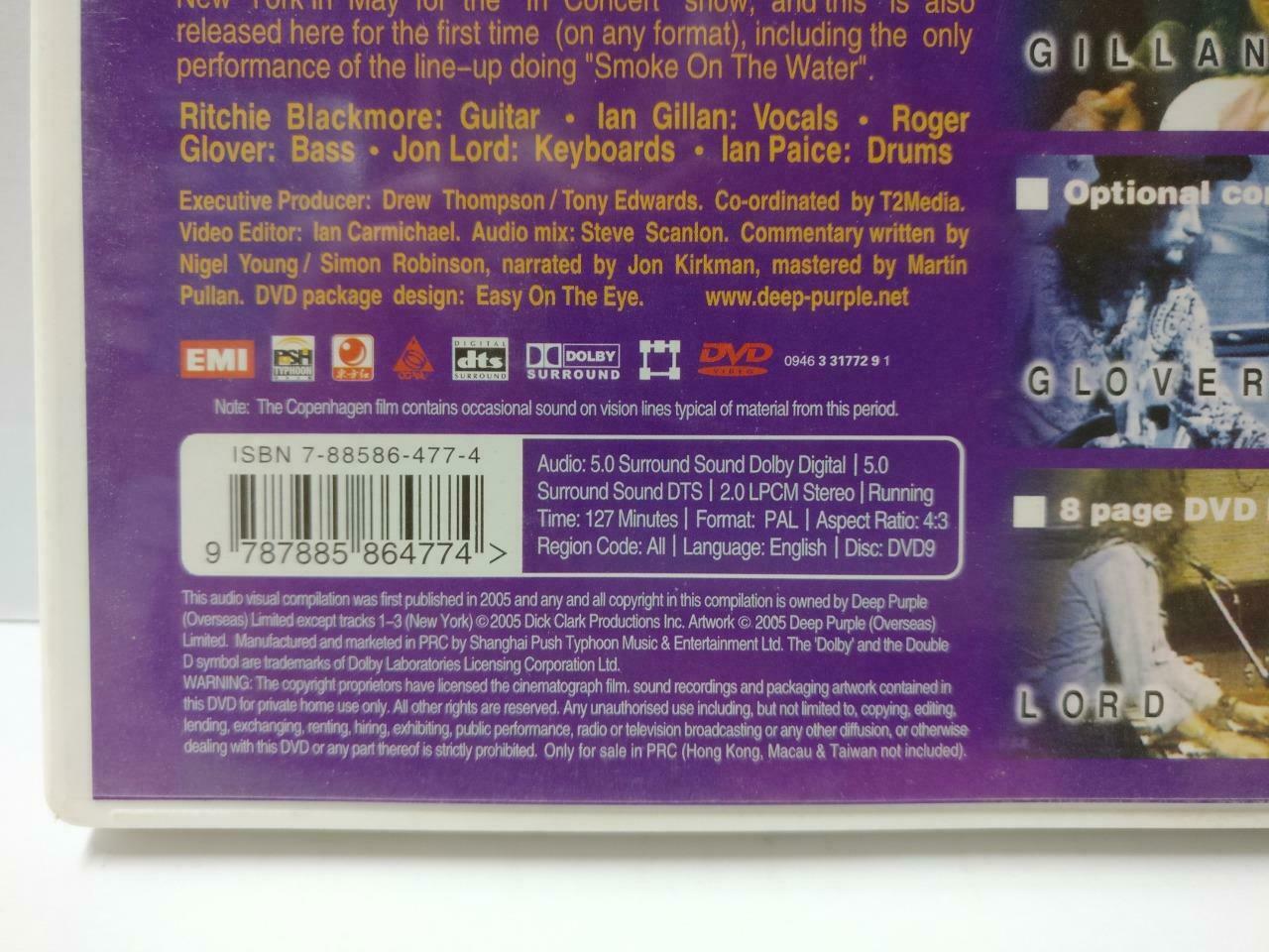Blackmore Gillan Deep Purple Live In Concert 1972/73 Rare China Only DVD (CD857)