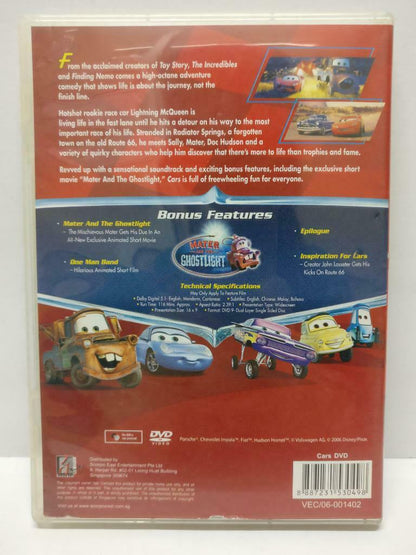 LK888 Cartoon Movie Pixar Cars 2006 Rare Singapore DVD (DVD011)