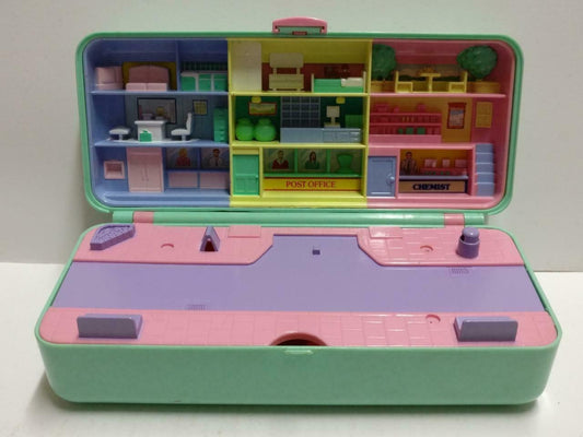 Vintage Polly Pocket 1989 Bluebird Rectangle Money Box Compact Only (FTY075)