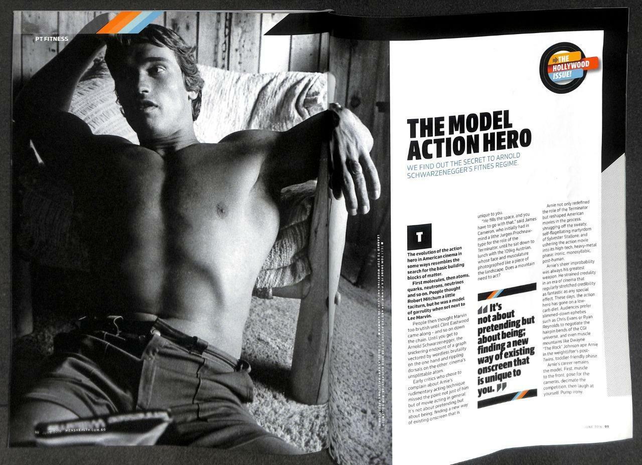 Singapore Men's Health Magazine Macho Arnold Schwarzenegger Dwayne Johnson M048