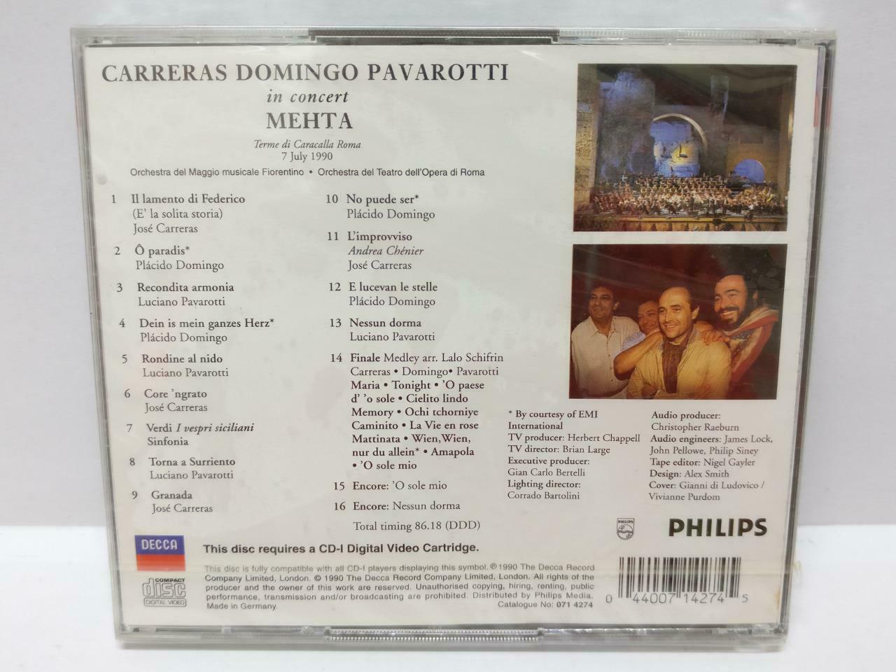 Sealed Carreras Domingo Pavarotti Concert 1990 Germany Video CD 2x VCD (CD556)