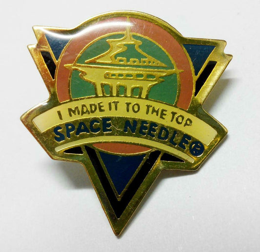 Rare Vintage Space Needle Observation Tower Enamel Pin Badge F/S (A108)