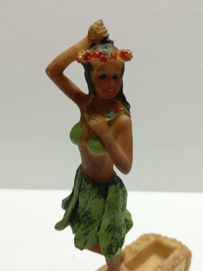 Vintage Carlsberg Beer Sexy Hawaiian Girl Hula Leaf Skirt Display F/S (A2157) *2