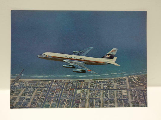 Vintage Japan Airline JAL Plane Convair 880 Jet Courier Postcard (P713)