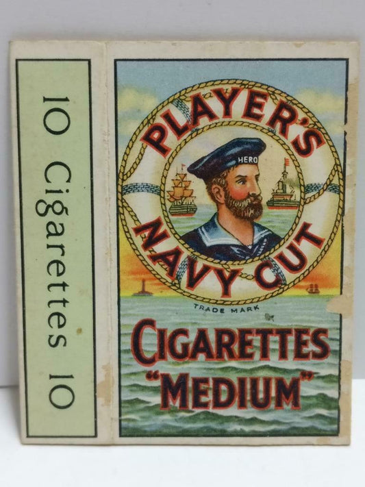 Vintage Player's Navy Cut Cigarettes Ephemera Empty Paper Box Cover F/S A2308