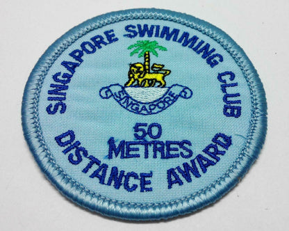Embroidered Singapore Swimming Club 50M Award Sew On Clothes Patch (A996)