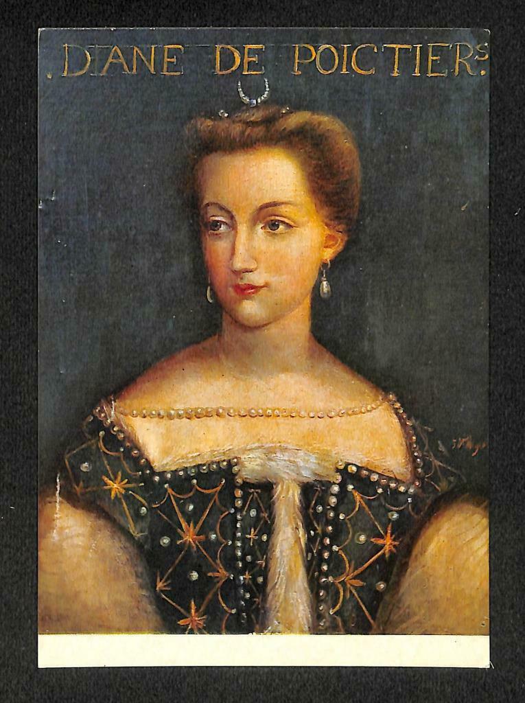 LUCKYPIGEON Diane De Poitiers Portrait Painting France Postcard (C1803)