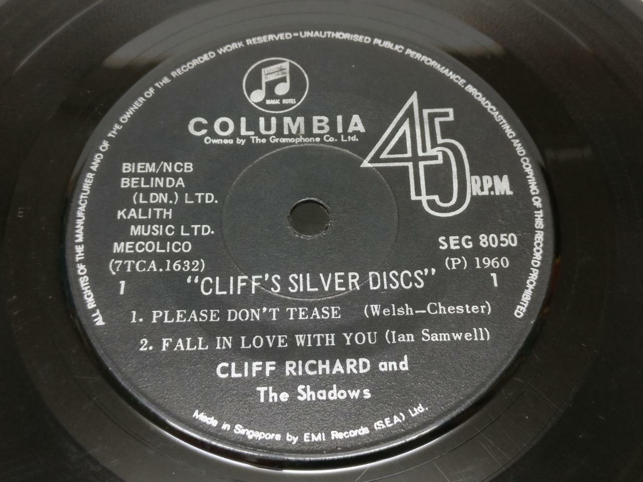Cliff Richard & The Shadows Please Don't Tease Rare Singapore Only 7" EP EP071