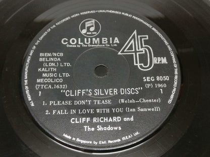 Cliff Richard & The Shadows Please Don't Tease Rare Singapore Only 7" EP EP071