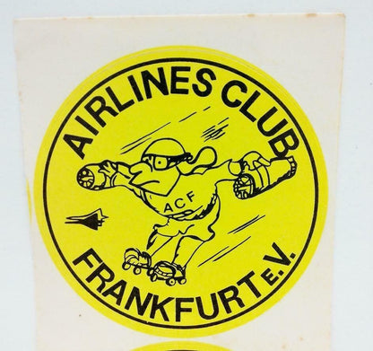 Vintage 80’s Sticker Airlines Club Frankfurt Airlines F/S (A779)