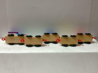 Colourful Wooden Number Train Set Math Figure Toys x11 Lot F/S (FTY017) *35