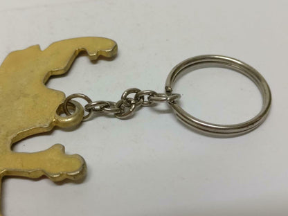 LP888 Vintage Italy Venice Venezia Gondola Gold Tone Metal Keychain Keyring  F/S B706
