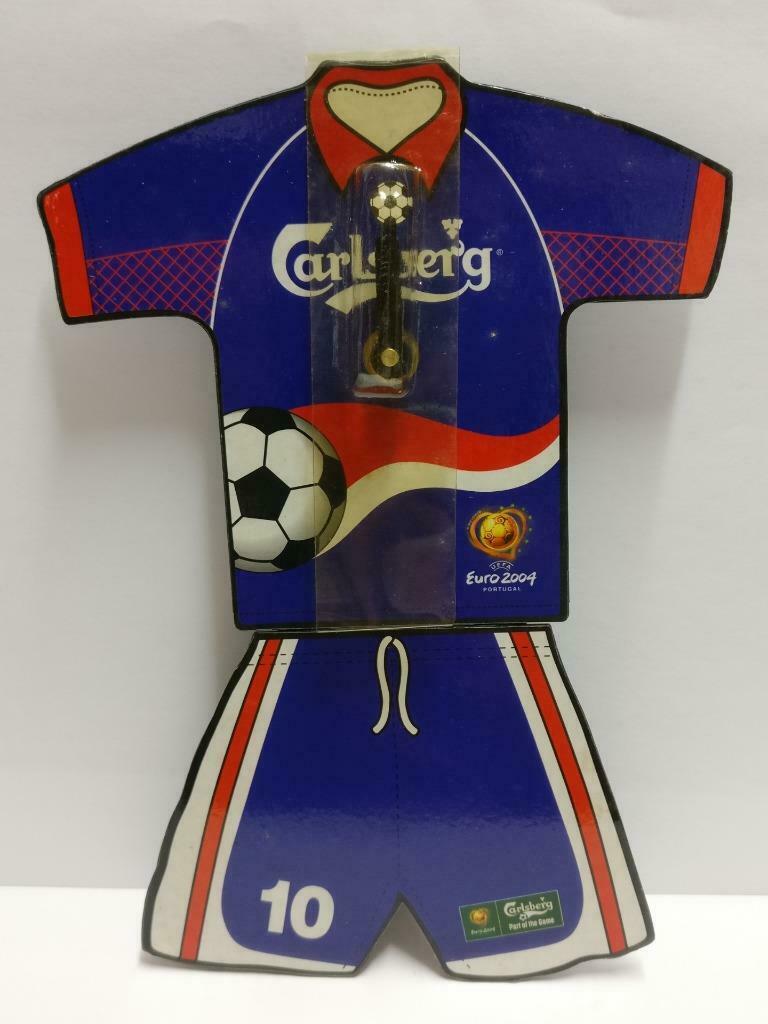 Rare Unused Carlsberg Portugal Euro 2004 Football Jersey Clock In Box (A2152) *2