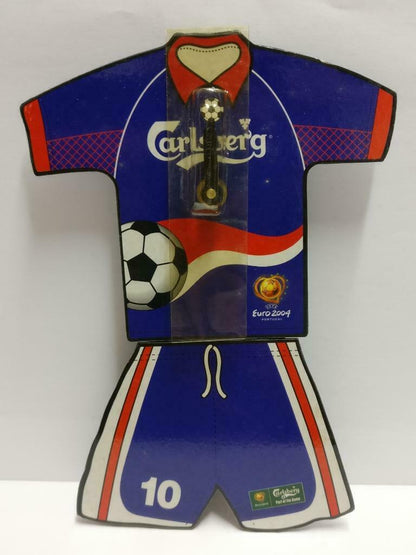 Rare Unused Carlsberg Portugal Euro 2004 Football Jersey Clock In Box (A2152) *2