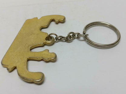 LP888 Vintage Italy Venice Venezia Gondola Gold Tone Metal Keychain Keyring  F/S B706