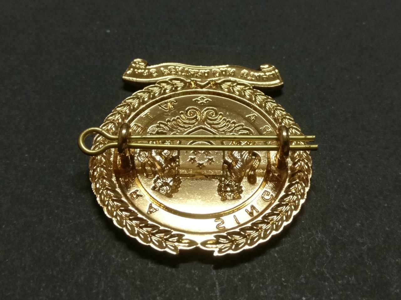 LKP99 Vintage Singapore Military Army Forces SAF Gold Tone Pin Badge F/S Lion B844