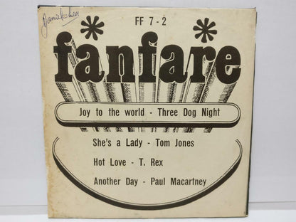 Rare Marc Bolan Trex T.Rex Unique Fanfare Cover & Label Singapore 7" EP EP045