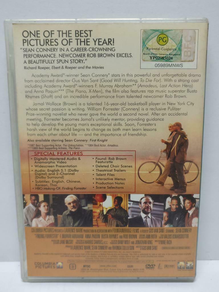 LK888 Movie Finding Forrester Sean Connery 2001 USA DVD (DVD018)