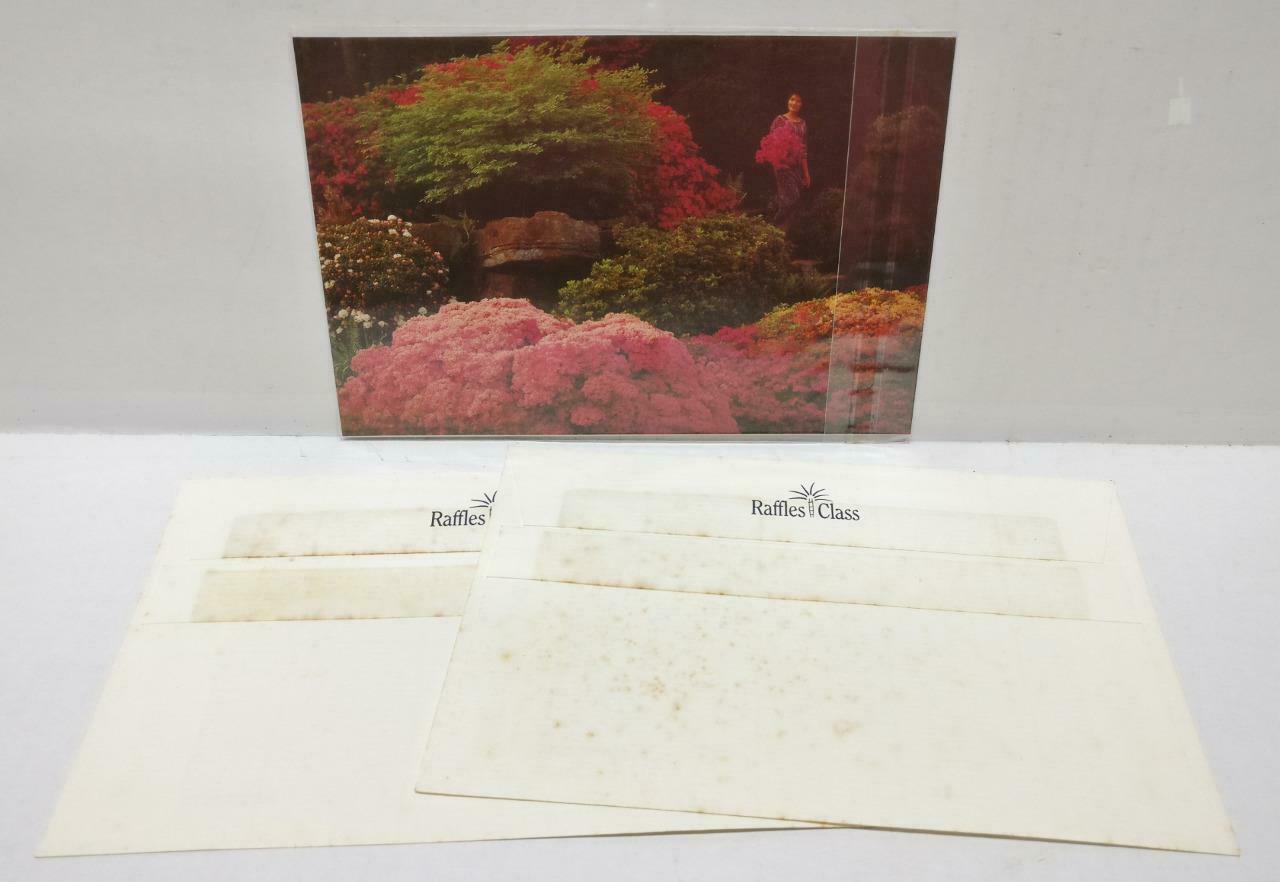 Singapore Airlines SIA Raffles Class Blue Folder 2 Postcard Writing Kit (C2270)
