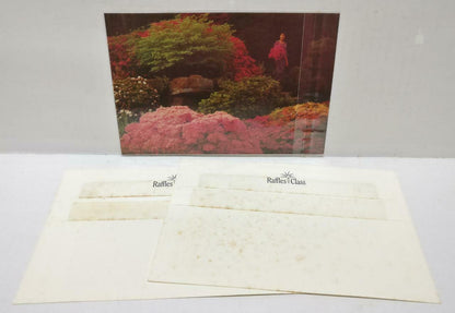 Singapore Airlines SIA Raffles Class Blue Folder 2 Postcard Writing Kit (C2270)