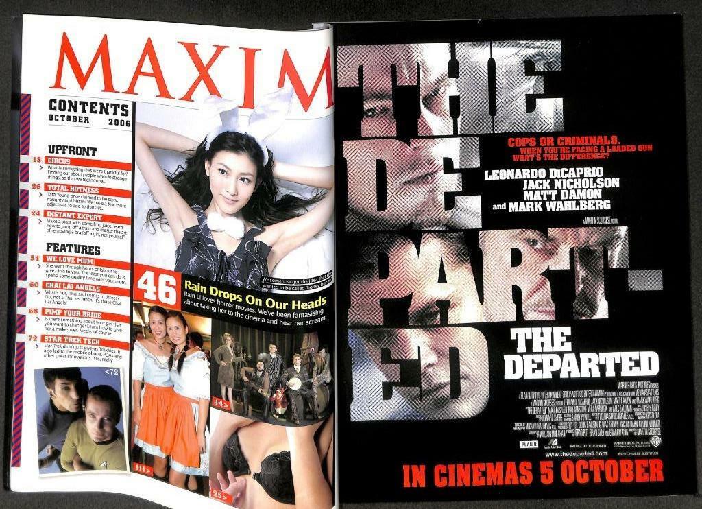 Singapore Maxim Magazine Sexy Girl Bra Star Trek Tata Young Rain Jemison M034