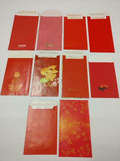 10 pcs Chinese New Year Red Packet Pocket Envelope Fish Zodiac Orange (C2168)