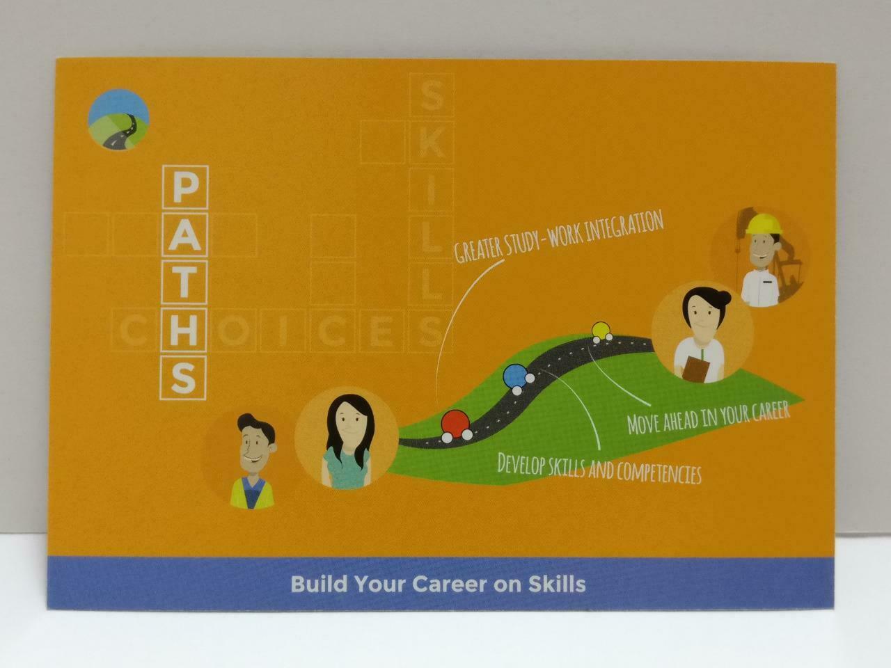 LUCKYPIGEON888 Paths Skills Illustrations 2014 Singapore Ad Postcard (E0067)