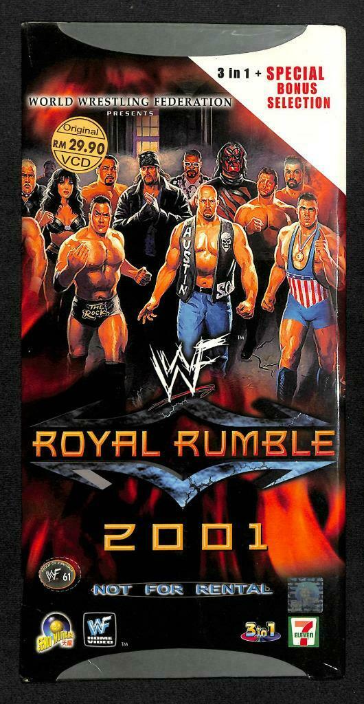 WWE WWF Wrestling Royal Rumble 2001 Rare Malaysia 3x VCD Video CD OOP (A1417)