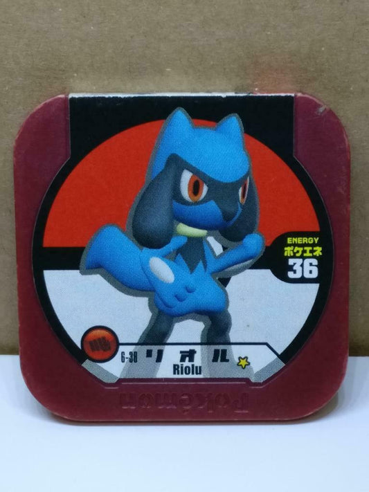 Pokemon Tretta Trading Card Chip 6-38 Riolu F/S  (A1784)