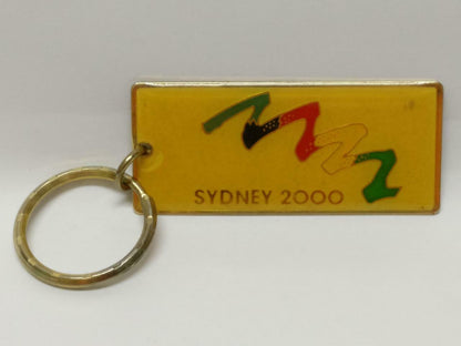 Vintage Australia Sydney 2000 Olympics Gold Tone Metal Keychain Keyring F/S B745