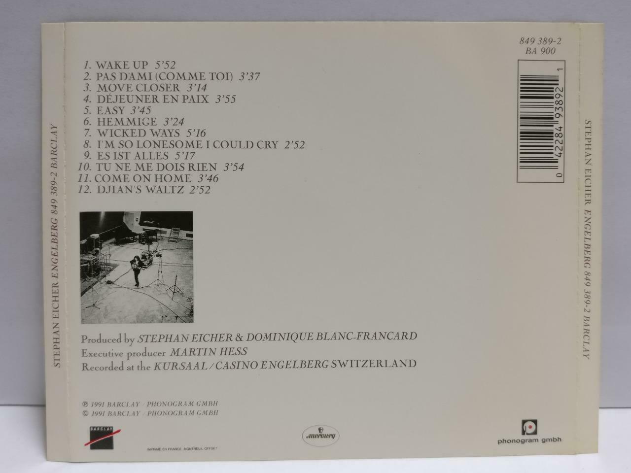 Stephan Eicher Engelberg 1991 France CD (CDS182)