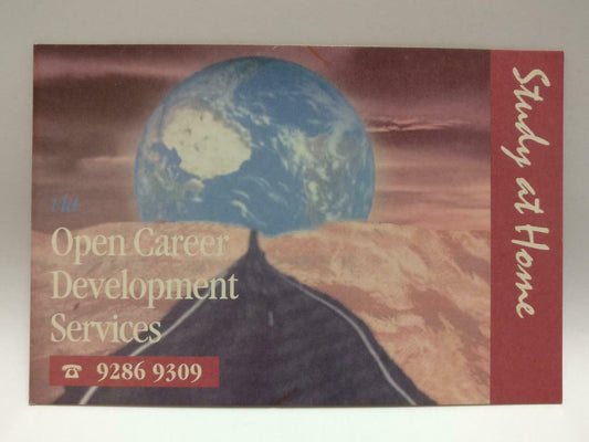 LUCKYPIGEON888 Earth Planet And Long Road Australia Ad Postcard (E0043)