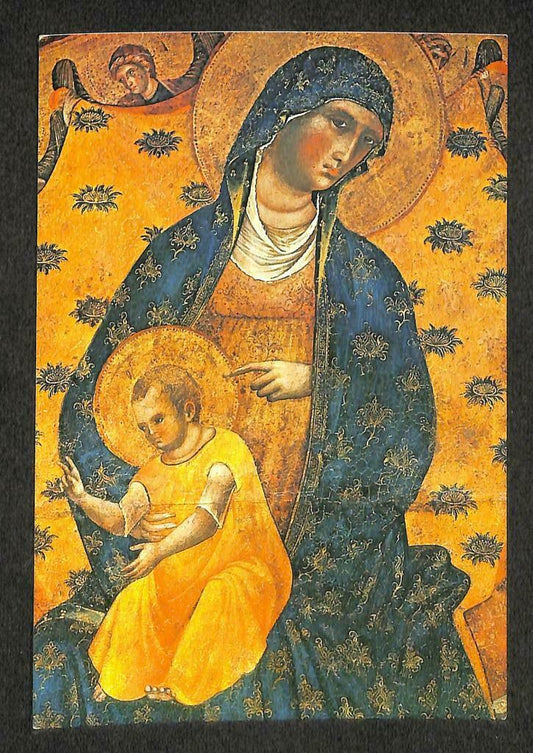 LUCKYPIGEON Paolo Veneziano The Virgin Detail Painting Italy Postcard (C1805)