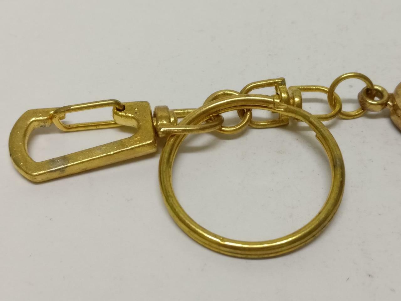 LP888 Vintage Australia Koala Bear Kangaroo Gold Tone Metal Keychain Keyring F/S B788