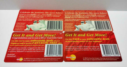 Vintage Singapore Phone Cards x10 Coca-Cola Christmas New Year 2000 F/S (A437)