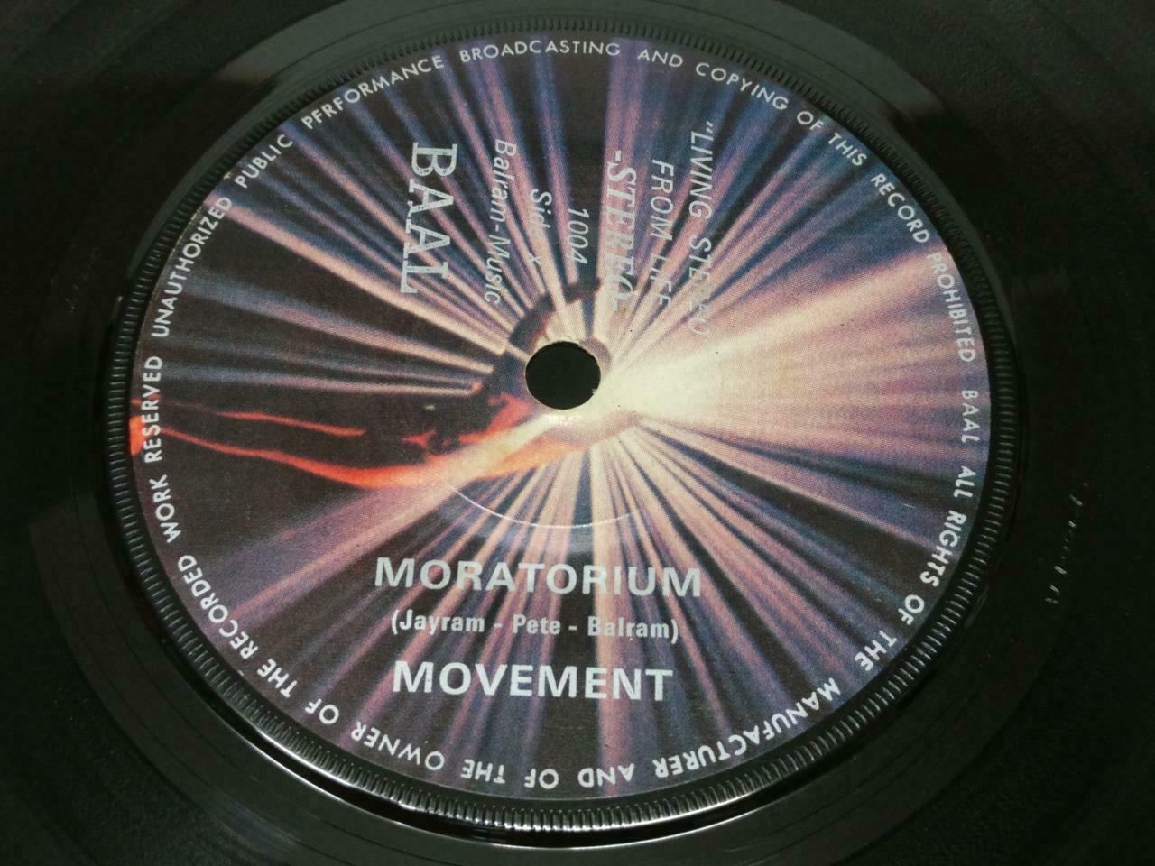 Moratorium Balram Music Movement Rare Singapore BAAL 7" EP (EP150)