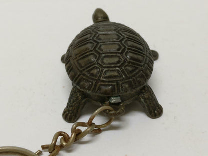 LP888 Rare Vintage Cute Metal Tortoise Animal Souvenir Keychain Keyring F/S (B766)