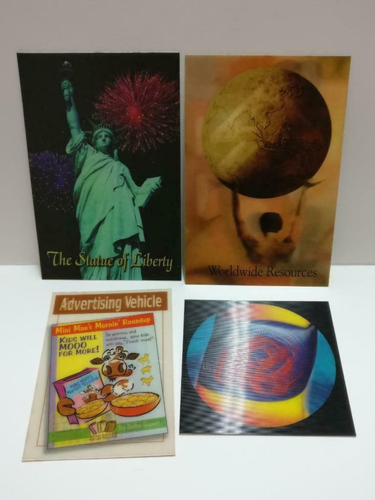 LUCKYPIGEON888 Statue Of Liberty Beer 3D Lenticular Postcard Lot Of 4 (E0499)