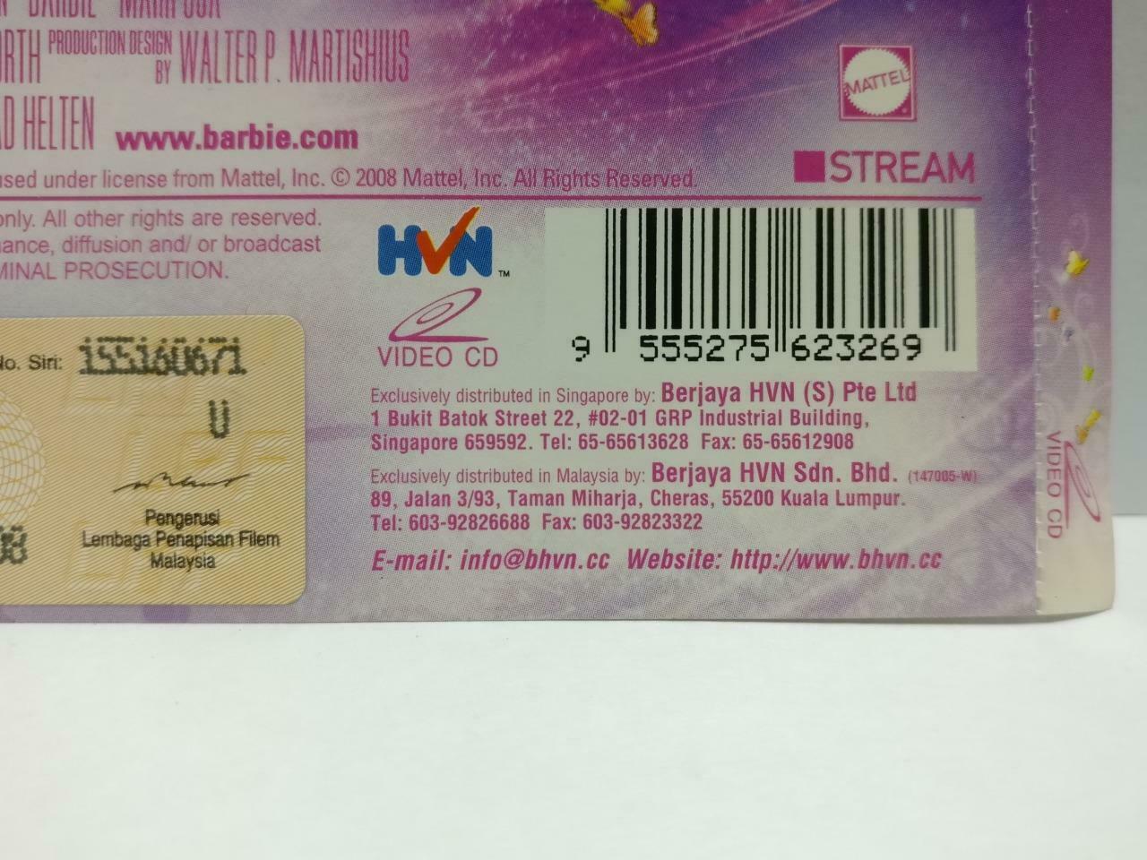 Cartoon Animated Movie Barbie Mariposa Singapore English Video cd VCD CDS090