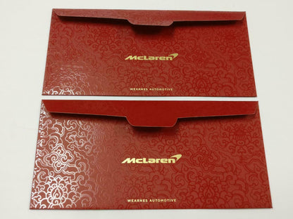 2 pcs Chinese New Year Red Packet Pocket Envelope McLaren Sport Car Rare (C2191)