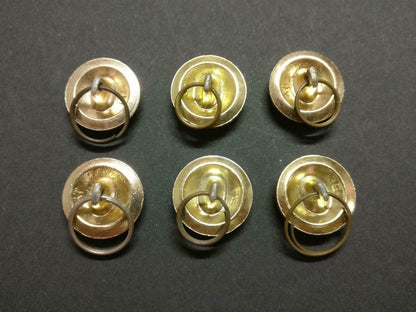 LP888 Vintage Singapore Army Round Gold Tone 6 x Lion Button F/S B887