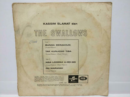 Malay Kassim Slamat & The Swallows Rare Psych Garage 45RPM Singapore EP 7" EP385
